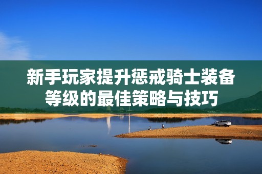 新手玩家提升惩戒骑士装备等级的最佳策略与技巧