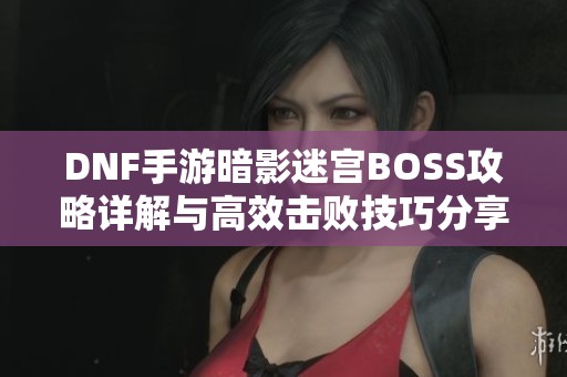 DNF手游暗影迷宫BOSS攻略详解与高效击败技巧分享