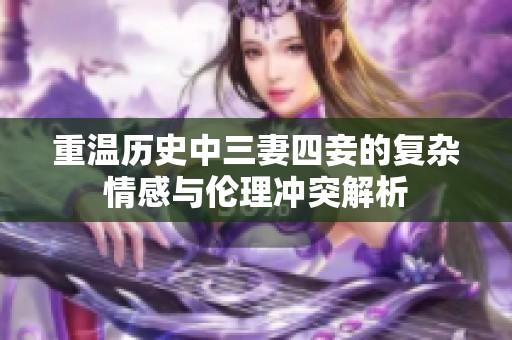 重温历史中三妻四妾的复杂情感与伦理冲突解析