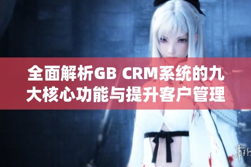 全面解析GB CRM系统的九大核心功能与提升客户管理效率的策略