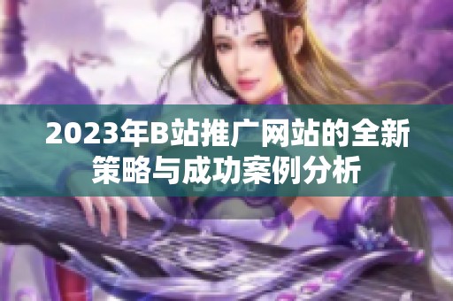 2023年B站推广网站的全新策略与成功案例分析