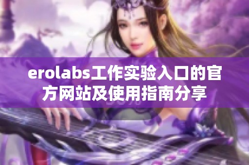 erolabs工作实验入口的官方网站及使用指南分享