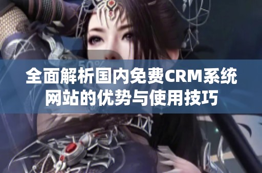 全面解析国内免费CRM系统网站的优势与使用技巧