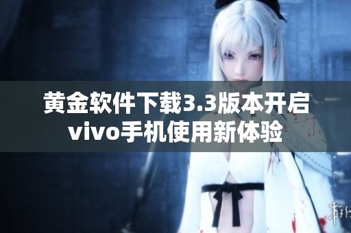 黄金软件下载3.3版本开启vivo手机使用新体验