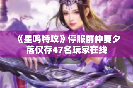 《星鸣特攻》停服前仲夏夕落仅存47名玩家在线