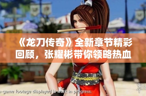 《龙刀传奇》全新章节精彩回顾，张耀彬带你领略热血传说