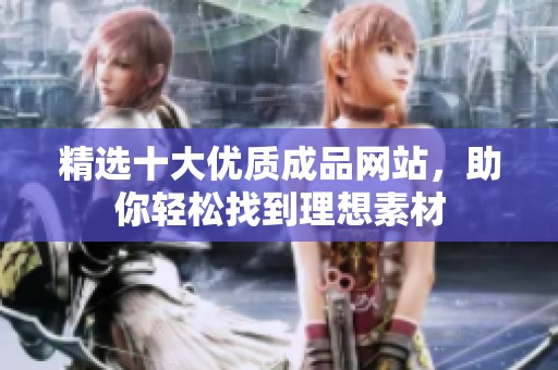精选十大优质成品网站，助你轻松找到理想素材