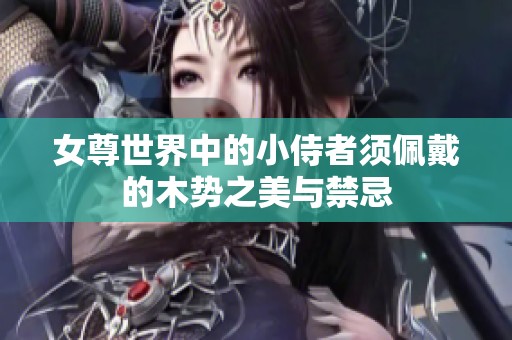 女尊世界中的小侍者须佩戴的木势之美与禁忌