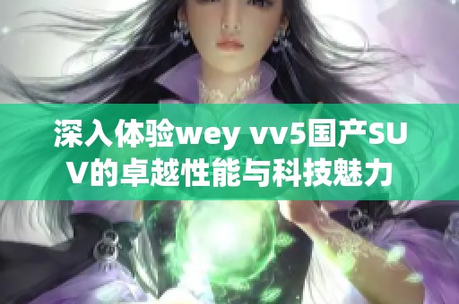 深入体验wey vv5国产SUV的卓越性能与科技魅力