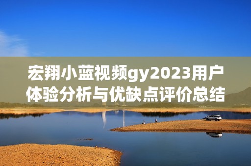 宏翔小蓝视频gy2023用户体验分析与优缺点评价总结