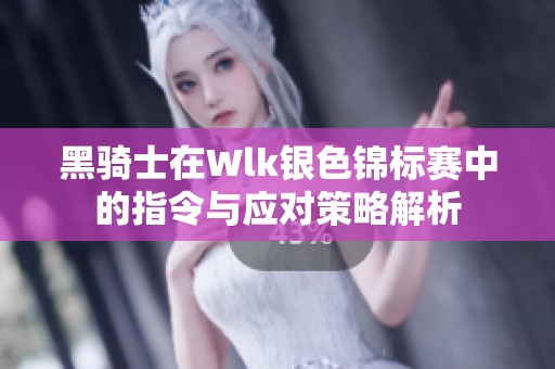 黑骑士在Wlk银色锦标赛中的指令与应对策略解析