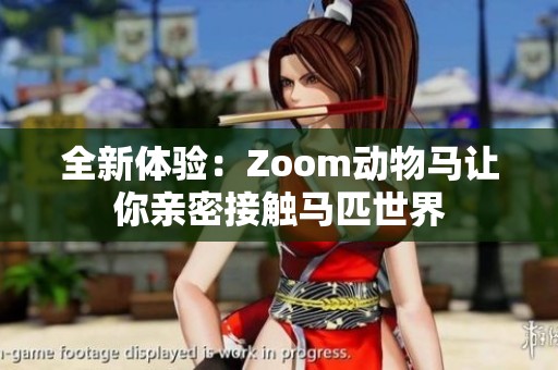 全新体验：Zoom动物马让你亲密接触马匹世界