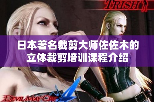 日本著名裁剪大师佐佐木的立体裁剪培训课程介绍