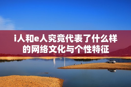 i人和e人究竟代表了什么样的网络文化与个性特征