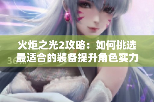 火炬之光2攻略：如何挑选最适合的装备提升角色实力