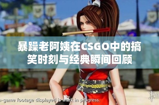 暴躁老阿姨在CSGO中的搞笑时刻与经典瞬间回顾
