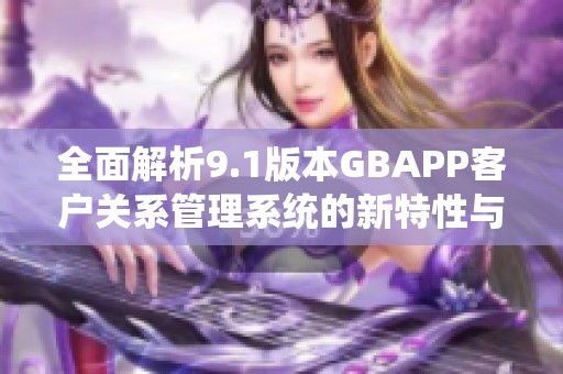 全面解析9.1版本GBAPP客户关系管理系统的新特性与功能