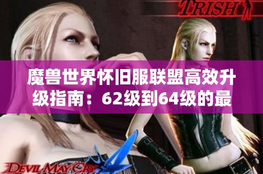 魔兽世界怀旧服联盟高效升级指南：62级到64级的最佳路线解析