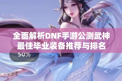 全面解析DNF手游公测武神最佳毕业装备推荐与排名