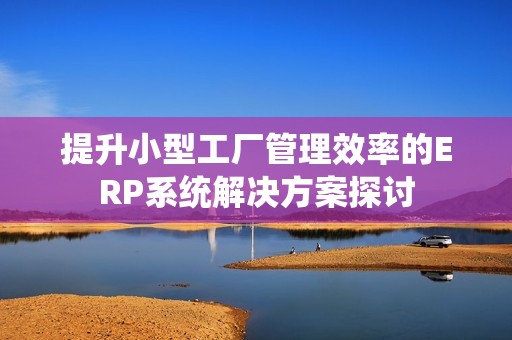 提升小型工厂管理效率的ERP系统解决方案探讨