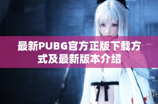 最新PUBG官方正版下载方式及最新版本介绍