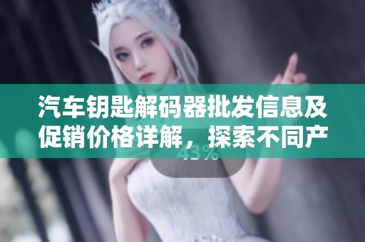 汽车钥匙解码器批发信息及促销价格详解，探索不同产地的优质选择