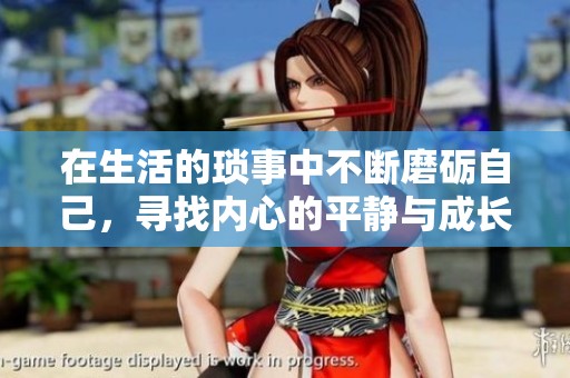 在生活的琐事中不断磨砺自己，寻找内心的平静与成长