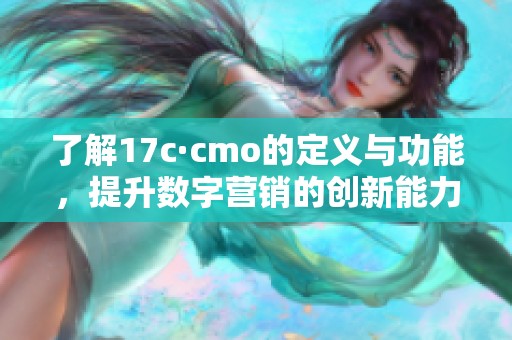 了解17c·cmo的定义与功能，提升数字营销的创新能力