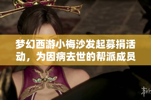 梦幻西游小梅沙发起募捐活动，为因病去世的帮派成员送别献上爱心和敬意