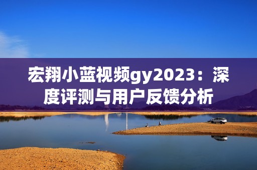 宏翔小蓝视频gy2023：深度评测与用户反馈分析