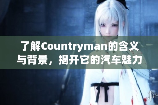 了解Countryman的含义与背景，揭开它的汽车魅力与特色