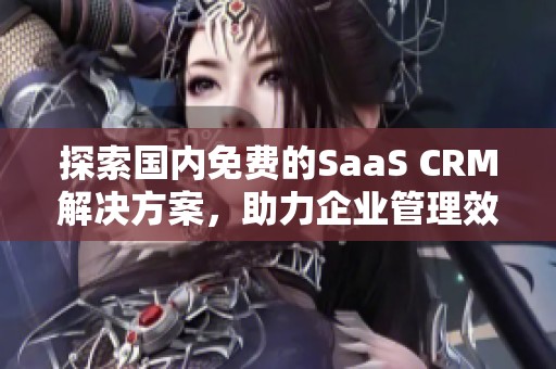 探索国内免费的SaaS CRM解决方案，助力企业管理效率提升