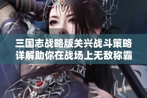 三国志战略版关兴战斗策略详解助你在战场上无敌称霸