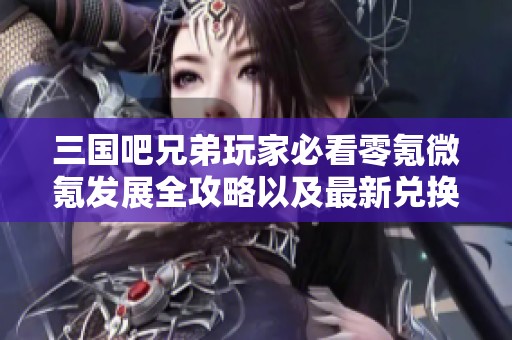 三国吧兄弟玩家必看零氪微氪发展全攻略以及最新兑换码分享